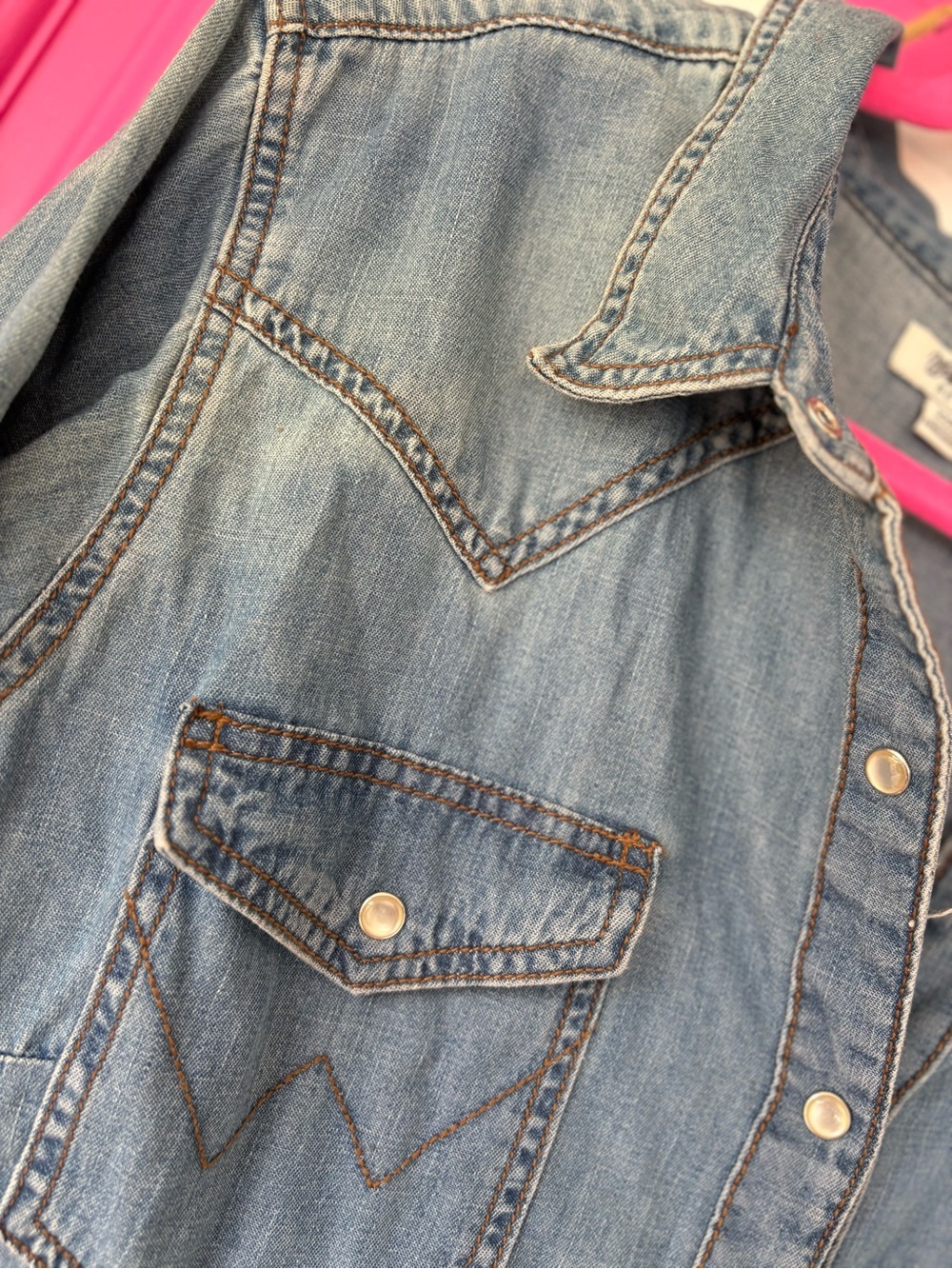 Wrangler Denim Midi Shirt Dress - Light Blue - Picture 8 of 8